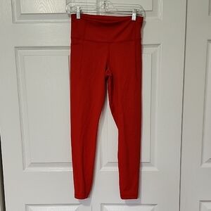 GAP Red Leggings High Waist Stretchy Bottoms